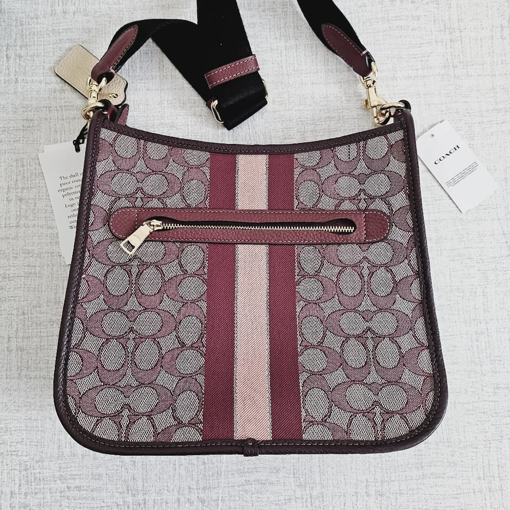 🆕COACH Dempsey File Bag In Signature Jacquard With Stripe And Coach Patch CA195 - Picture 7 of 12